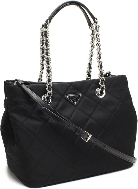 prada black quilted tote|Prada foldable shopping tote.